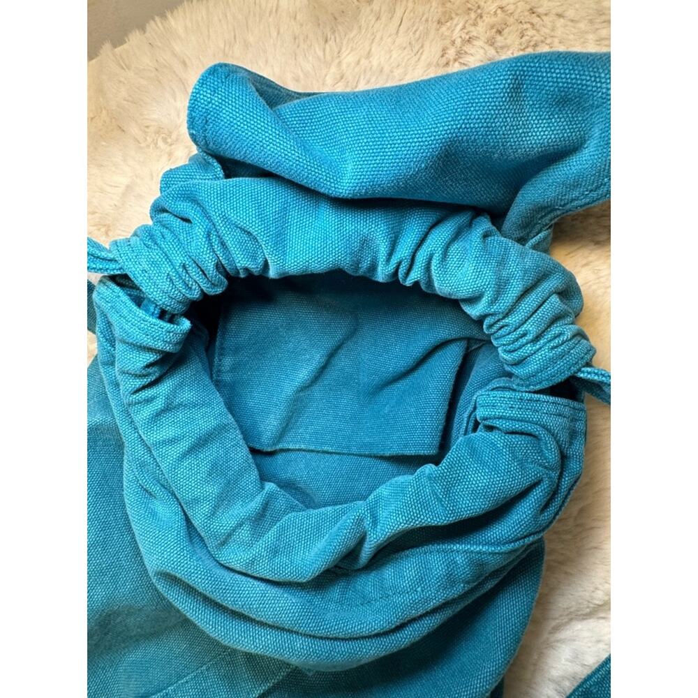 Baggu 100% recycled cotton Teal Canvas Drawstring Backpack - Women - Picture 5 of 15